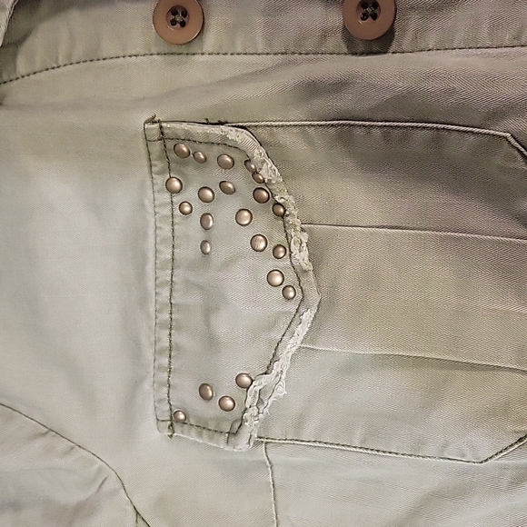 We the Free by Free People women's S army style boho button up jacket - Picture 5 of 8